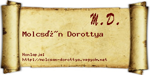 Molcsán Dorottya névjegykártya