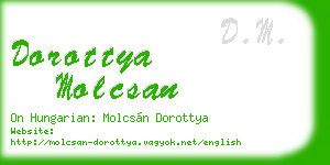 dorottya molcsan business card